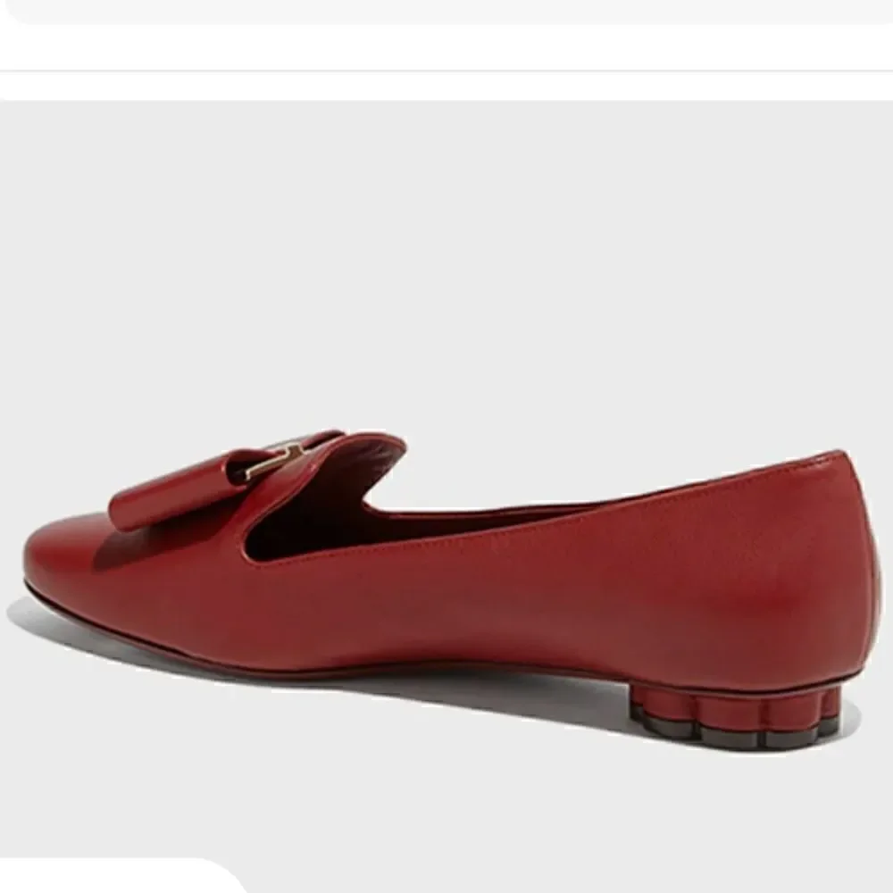🌟NEW🌟Salvatore Ferragamo🌟 Sarno Red Flats